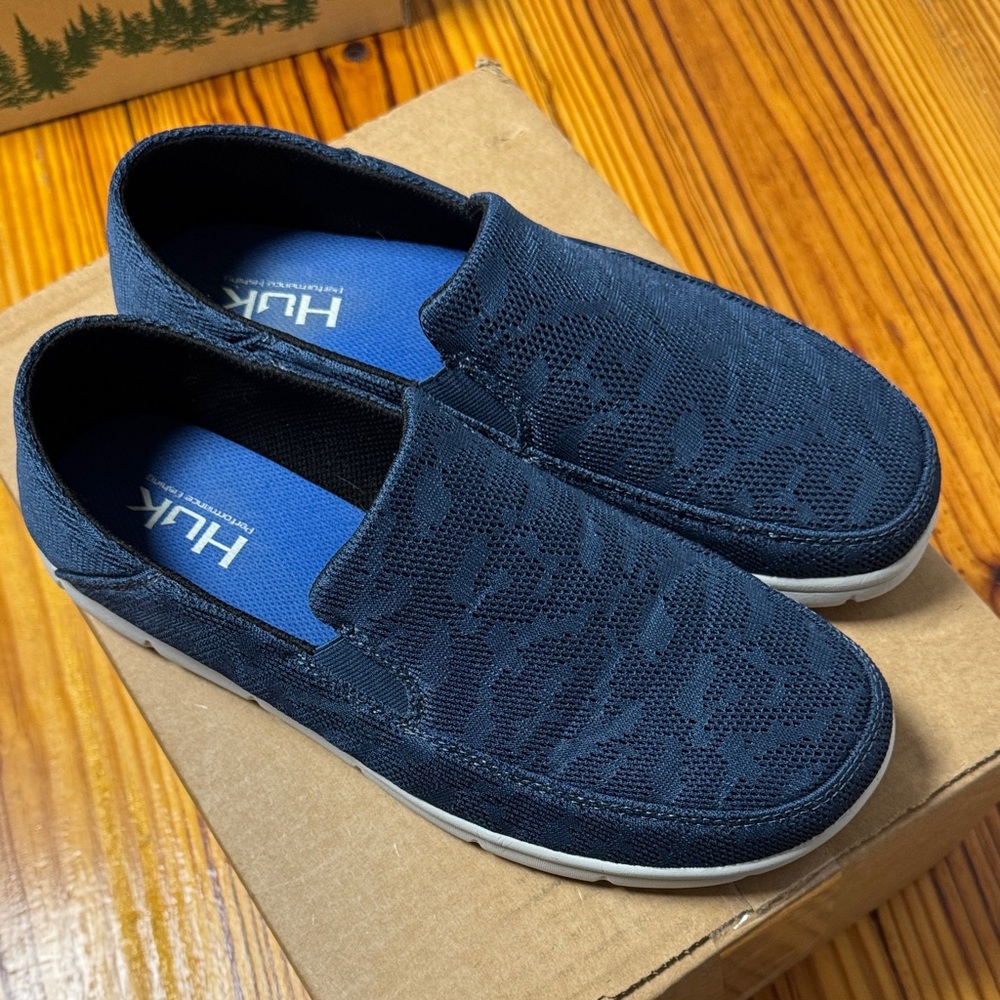 Huk Men's Dark Blue Slip-On Loafers